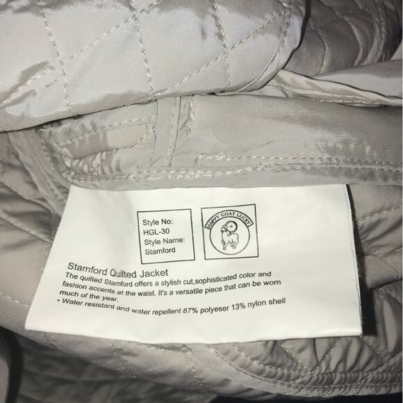 Happy Goat Lucky stamford quilted jacket fall lightweight cream ivory size M - Picture 3 of 4